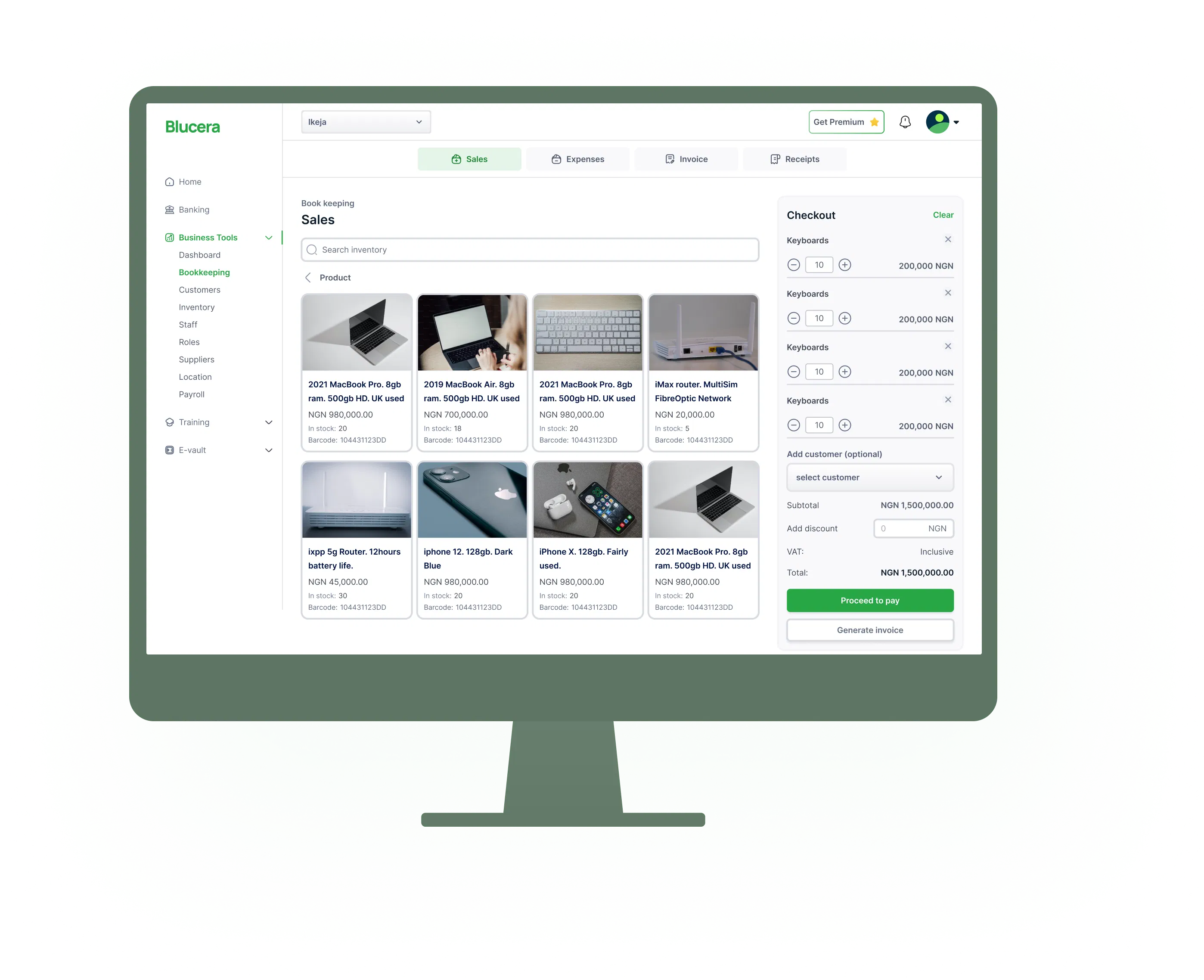 A desktop showing business analysis